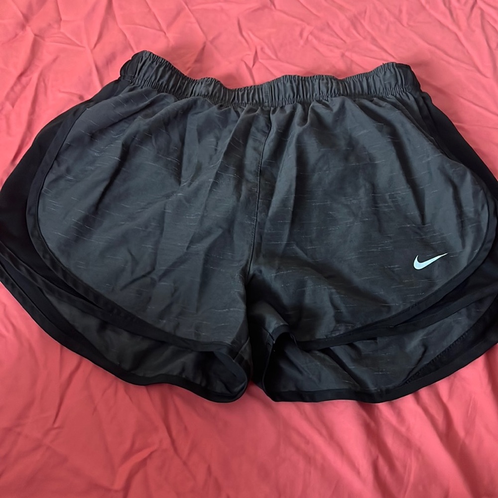Blacks and grey Nike running shorts
